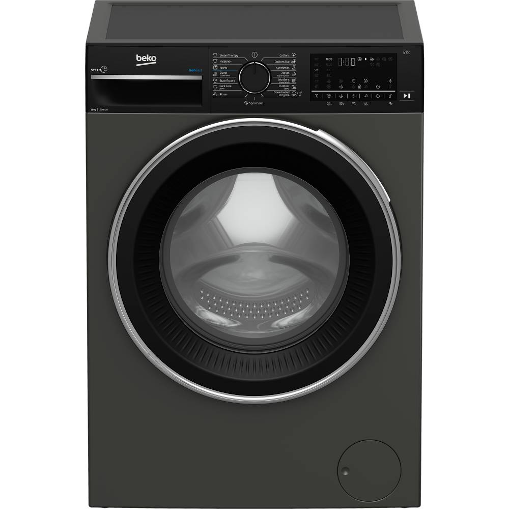 Beko Washing Machine Front Loading Inverter 10 kg Grey B3WFU501040MCI. Beko Washing Machine Front Loading Inverter 10 kg Grey B3WFU501040MCI.